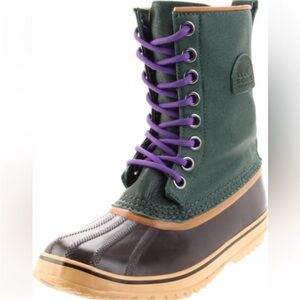 Sorel Women's Green and Black waterproof snow Boots